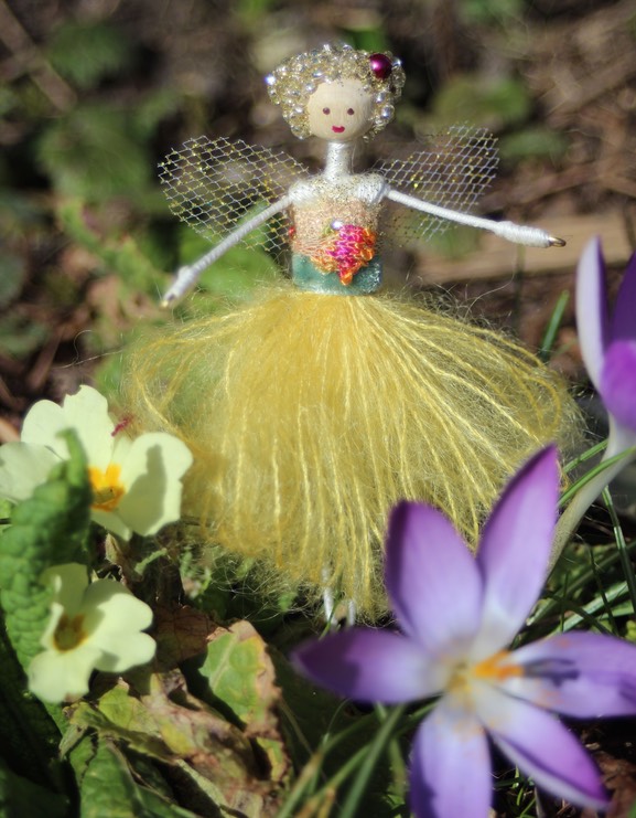 March fairy yellow skirt crocus primrose